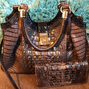 Brahmin Fall Tortoise Elisa with wallet